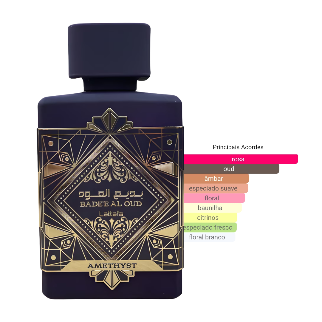 Perfume Bade'e Al Oud Amethyst Lattafa Unissex Eau de Parfum - Imagem 1