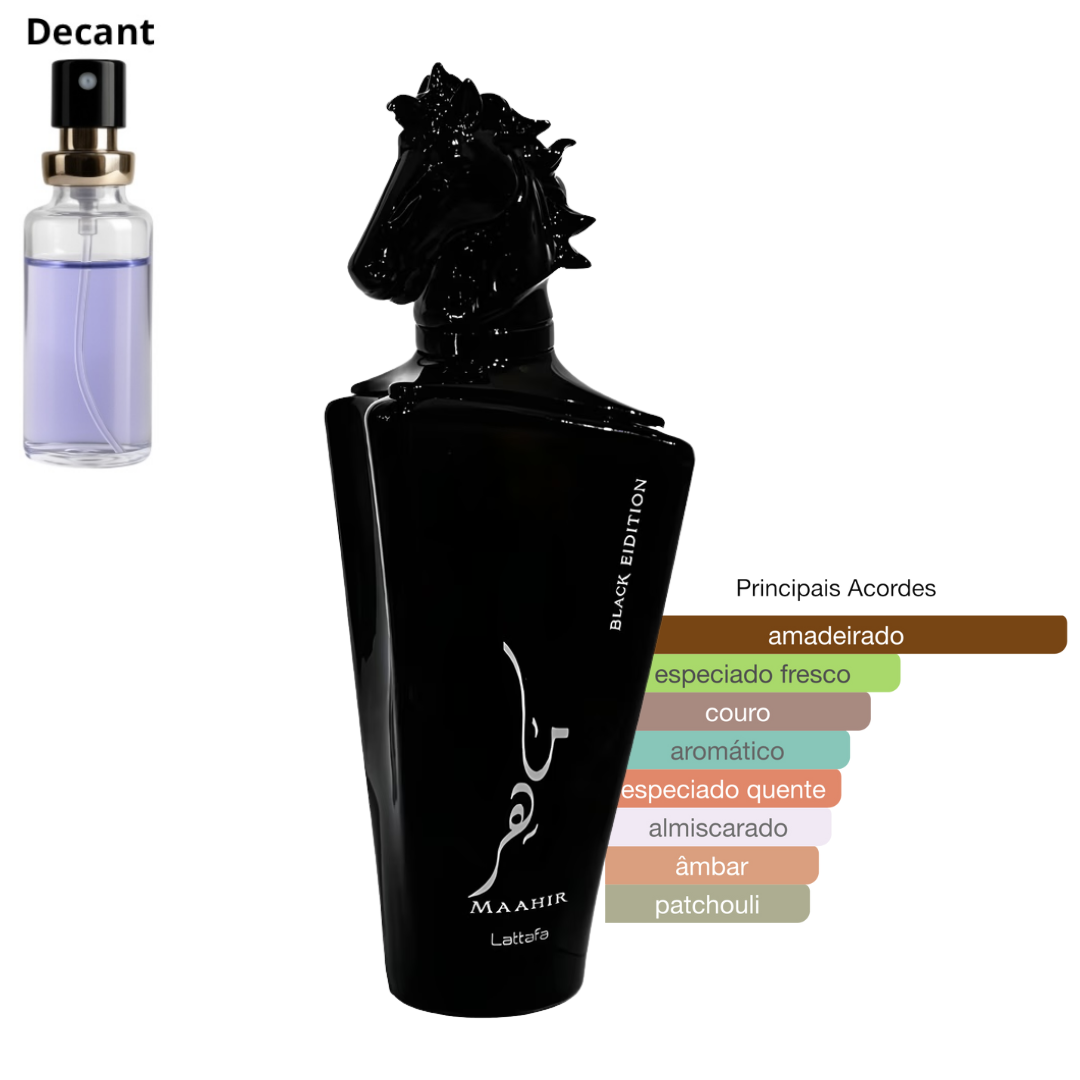 Decant - Lattafa Maahir Black Masculino Eau de Parfum - Imagem 1