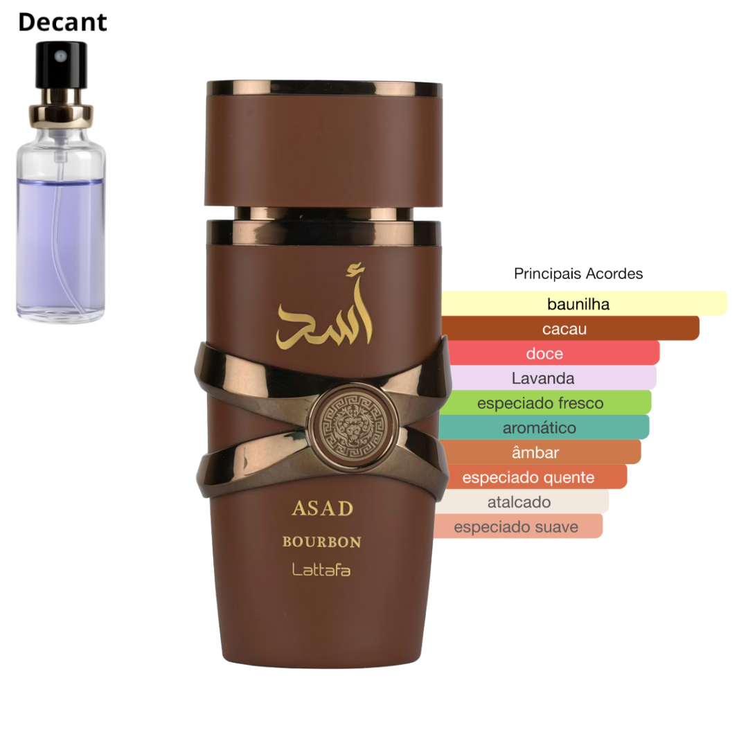 Decant - Lattafa Asad Bourbon Masculino Eau de Parfum - Imagem 1