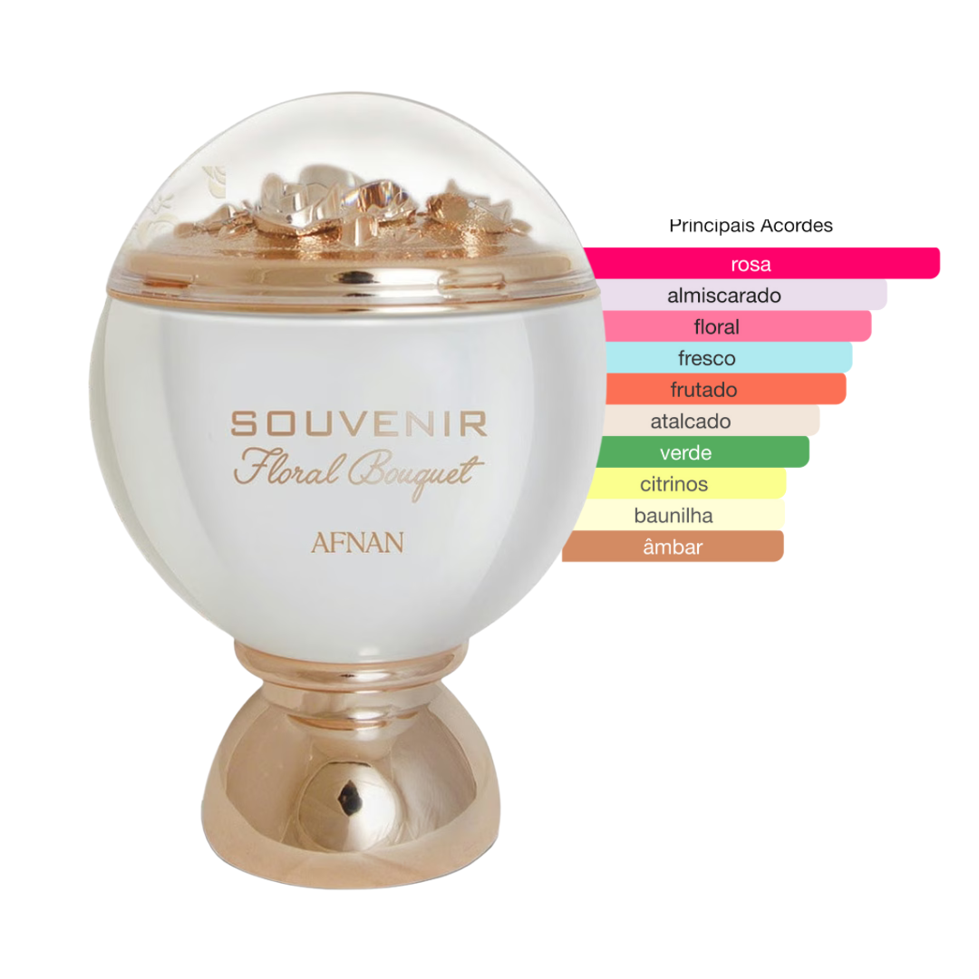 Perfume Souvenir Floral Bouquet Afnan Feminino Eau de Parfum - Imagem 1